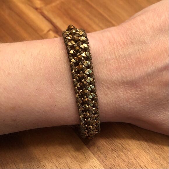 Stella & Dot | Wrapped Curb Chain Bracelet | 7” Adjustable - Picture 1 of 4